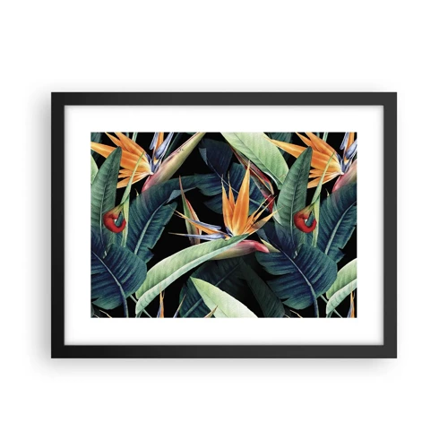 Plakát v černém rámu - Plamenné květy tropů - 40x30 cm