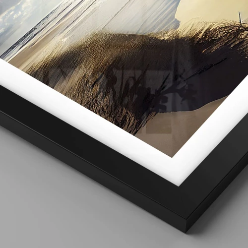 Plakát v černém rámu - Pláž, divoká pláž - 30x30 cm