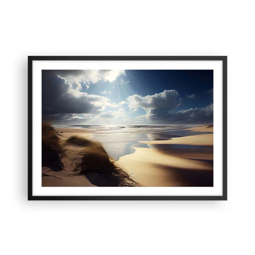 Plakát v černém rámu - Pláž, divoká pláž - 70x50 cm