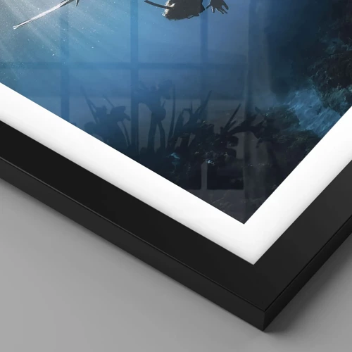 Plakát v černém rámu - Podvodní tanec - 50x50 cm