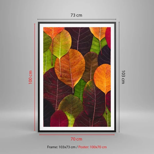 Plakát v černém rámu - Podzimní mozaika - 70x100 cm