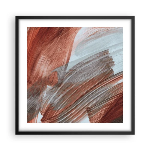 Plakát v černém rámu - Podzimní větrná abstrakce - 50x50 cm