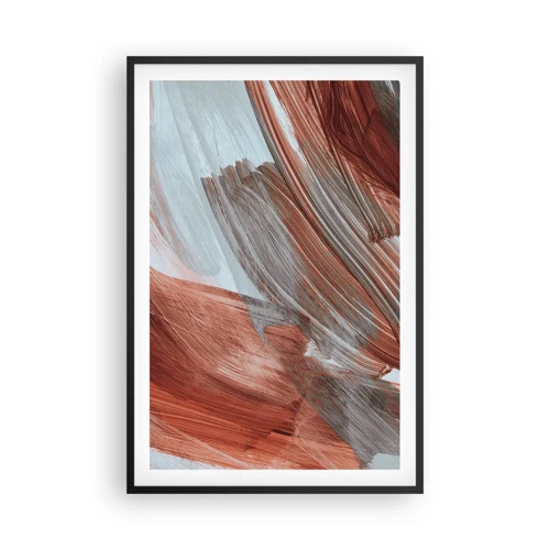 Plakát v černém rámu - Podzimní větrná abstrakce - 61x91 cm