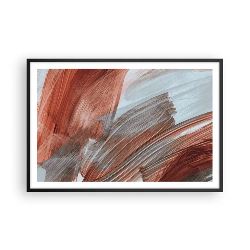 Plakát v černém rámu - Podzimní větrná abstrakce - 91x61 cm