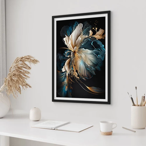 Plakát v černém rámu - Pohádkový květ kapradí - 50x70 cm