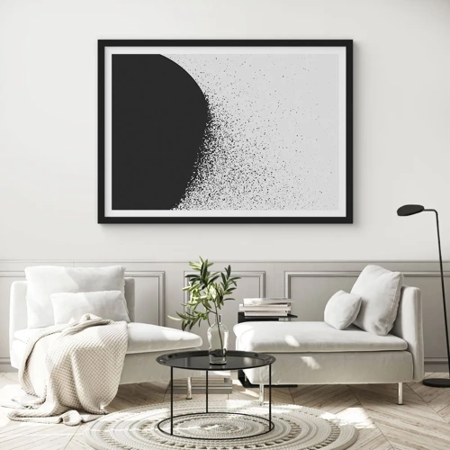 Plakát v černém rámu - Pohyb částic - 40x30 cm