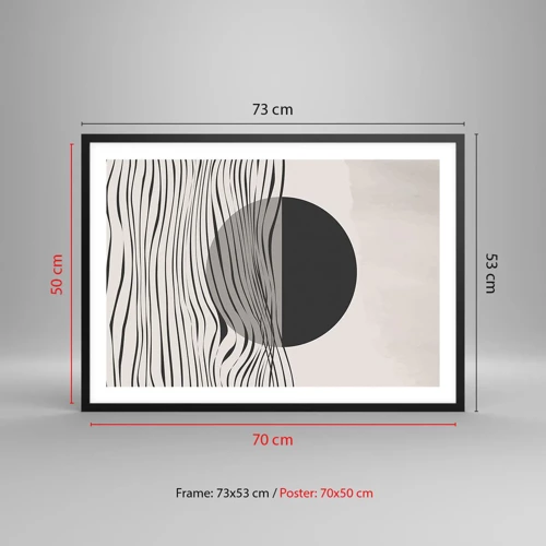 Plakát v černém rámu - Poloviční kompozice - 70x50 cm