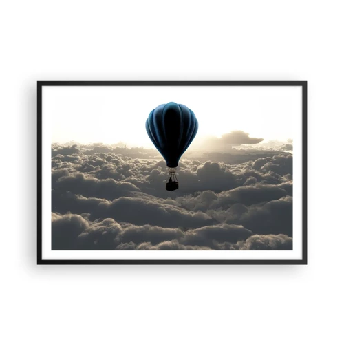 Plakát v černém rámu - Poutník nad oblaky - 91x61 cm