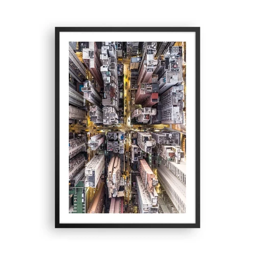 Plakát v černém rámu - Pozdrav z Hongkongu - 50x70 cm