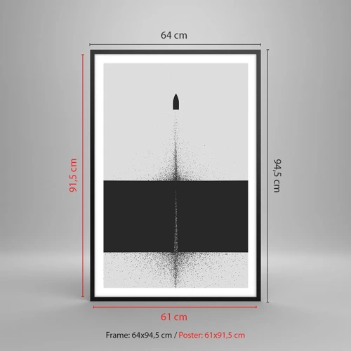 Plakát v černém rámu - Přímo k cílu - 61x91 cm