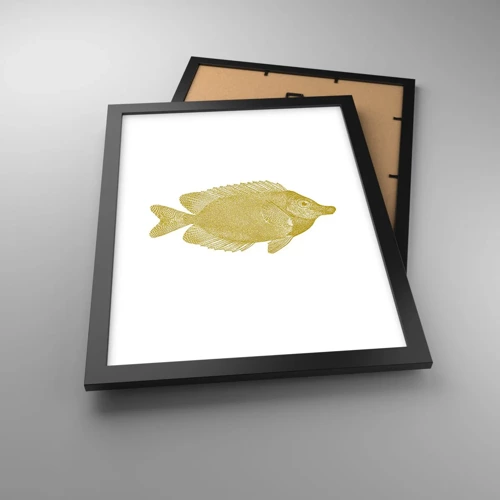 Plakát v černém rámu - Prostě ryba - 30x40 cm