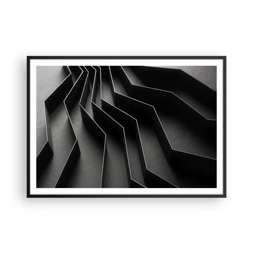 Plakát v černém rámu - Prostorový pořádek - 100x70 cm