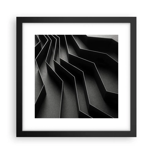 Plakát v černém rámu - Prostorový pořádek - 30x30 cm