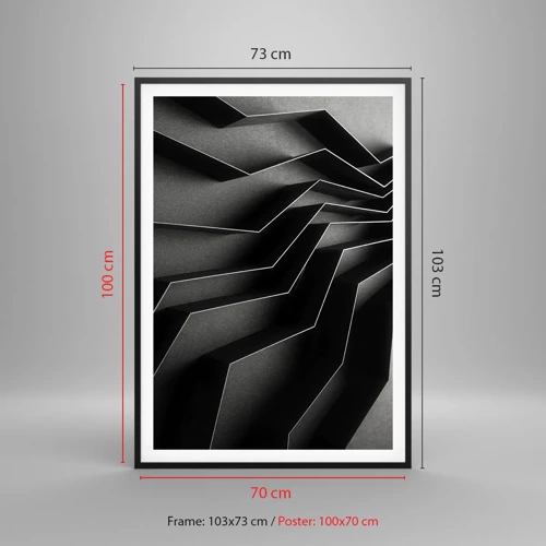 Plakát v černém rámu - Prostorový pořádek - 70x100 cm