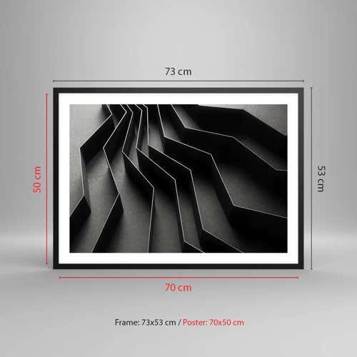 Plakát v černém rámu - Prostorový pořádek - 70x50 cm