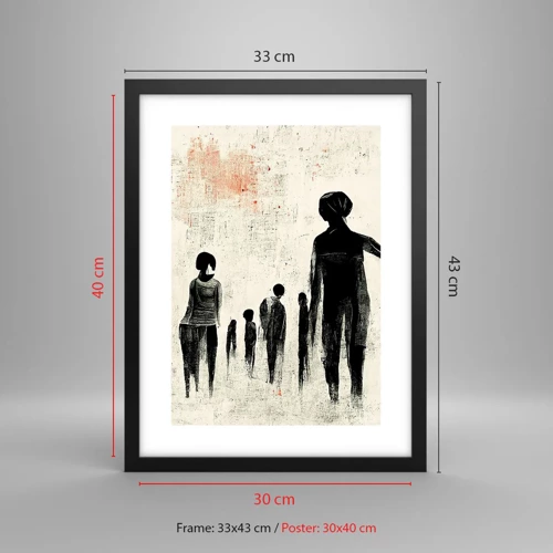 Plakát v černém rámu - Proti samotě - 30x40 cm