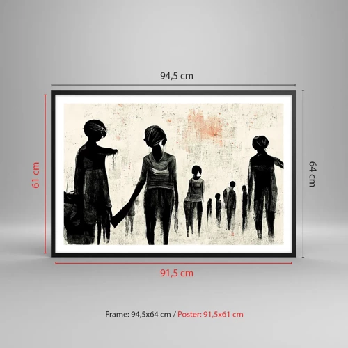 Plakát v černém rámu - Proti samotě - 91x61 cm