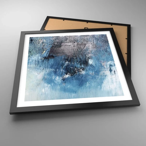 Plakát v černém rámu - Rapsodie v modrém - 40x40 cm
