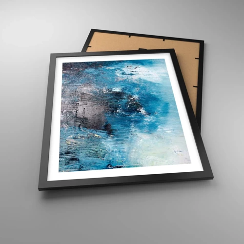 Plakát v černém rámu - Rapsodie v modrém - 40x50 cm