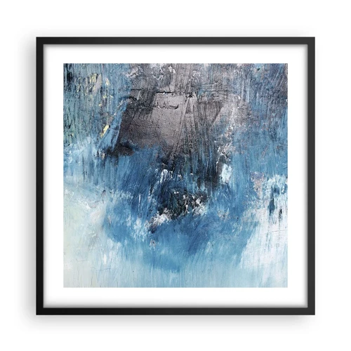 Plakát v černém rámu - Rapsodie v modrém - 50x50 cm