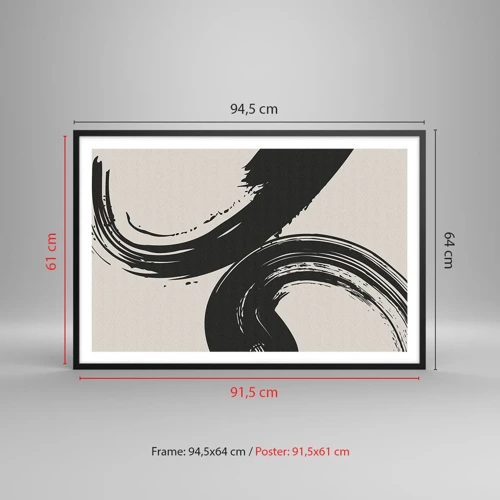 Plakát v černém rámu - Rozmáchle a dokola - 91x61 cm