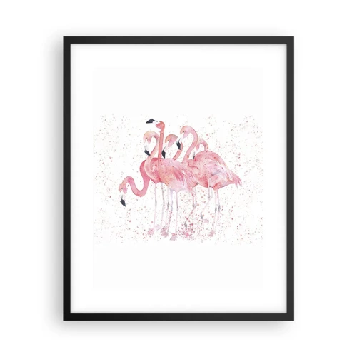 Plakát v černém rámu - Růžový ansámbl - 40x50 cm
