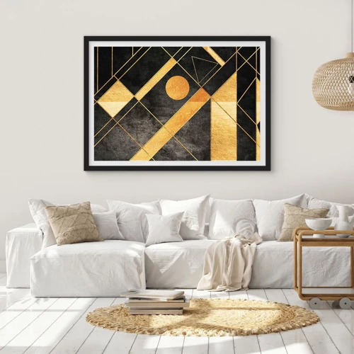 Plakát v černém rámu - Slunce pouště - 100x70 cm