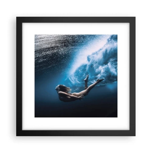 Plakát v černém rámu - Současná mořská panna - 30x30 cm