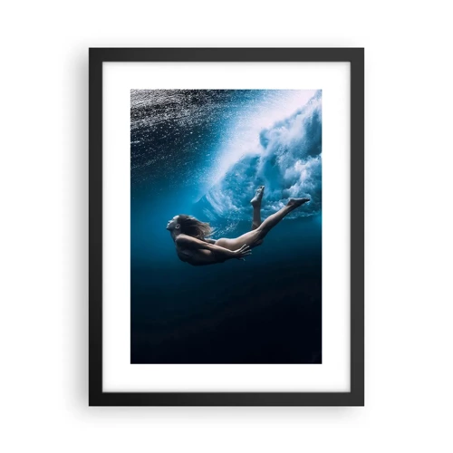 Plakát v černém rámu - Současná mořská panna - 30x40 cm