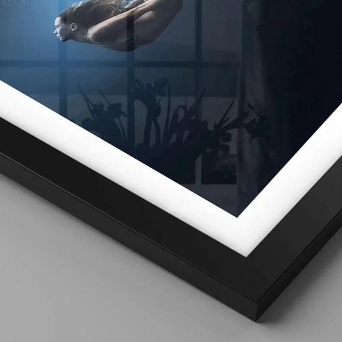 Plakát v černém rámu - Současná mořská panna - 50x40 cm