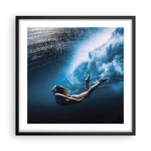 Plakát v černém rámu - Současná mořská panna - 50x50 cm