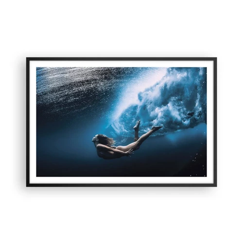 Plakát v černém rámu - Současná mořská panna - 91x61 cm