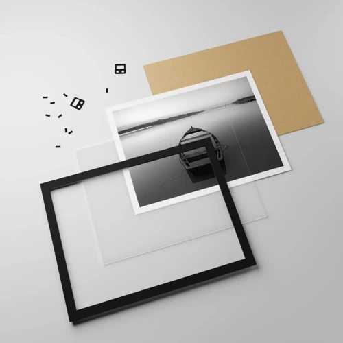 Plakát v černém rámu - Stesk a melancholie - 91x61 cm