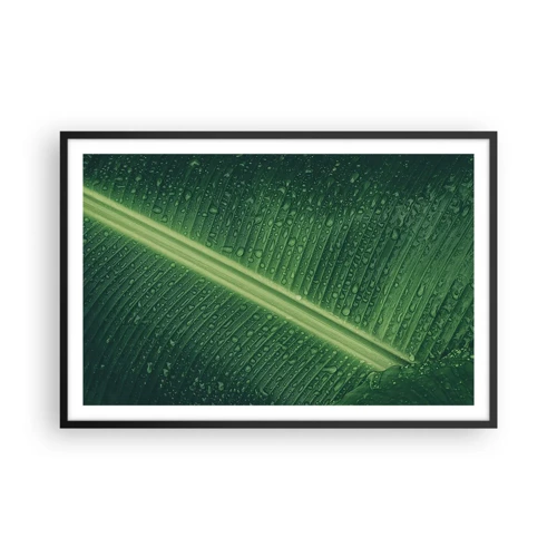 Plakát v černém rámu - Struktura zelené - 91x61 cm