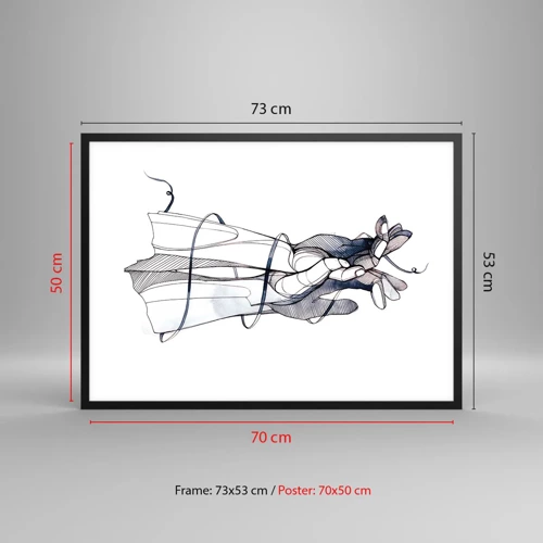 Plakát v černém rámu - Studie o dotyku - 70x50 cm