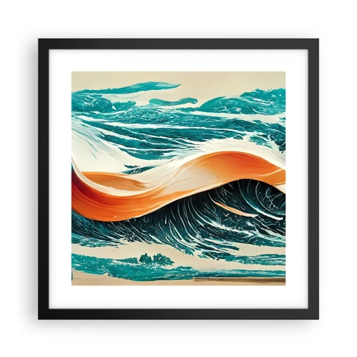 Plakát v černém rámu - Surfařův sen - 40x40 cm