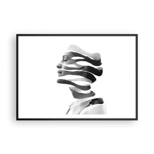 Plakát v černém rámu - Surrealistický portrét - 100x70 cm