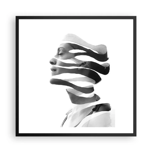 Plakát v černém rámu - Surrealistický portrét - 60x60 cm