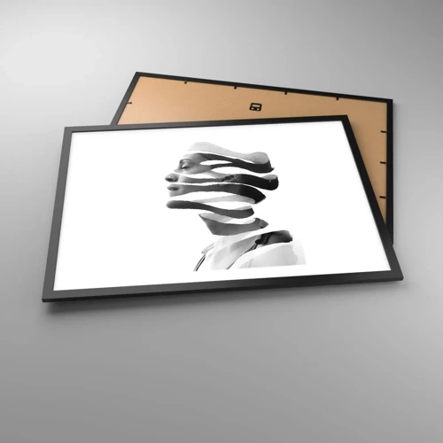Plakát v černém rámu - Surrealistický portrét - 70x50 cm