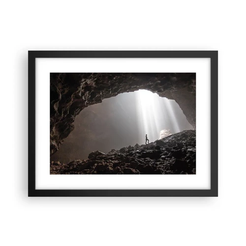Plakát v černém rámu - Světelná jeskyně - 40x30 cm