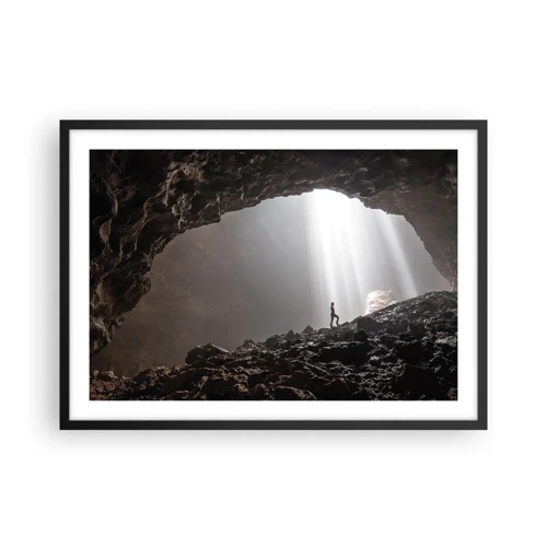 Plakát v černém rámu - Světelná jeskyně - 70x50 cm