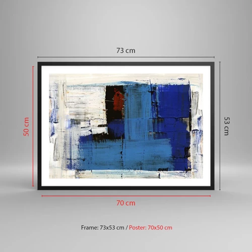 Plakát v černém rámu - Tajemství modré - 70x50 cm