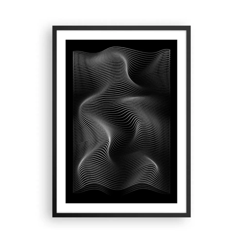 Plakát v černém rámu - Tanec světla v prostoru - 50x70 cm