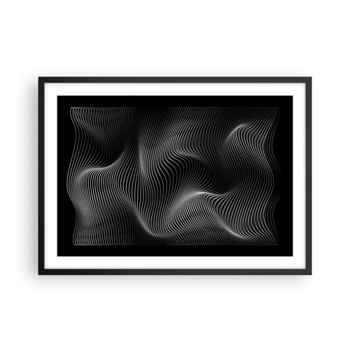 Plakát v černém rámu - Tanec světla v prostoru - 70x50 cm
