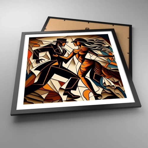 Plakát v černém rámu - Tanec vřelosti a vášně - 50x50 cm