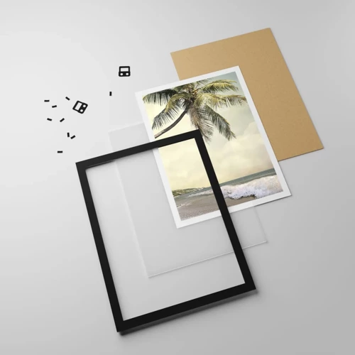 Plakát v černém rámu - Tropický sen - 40x50 cm