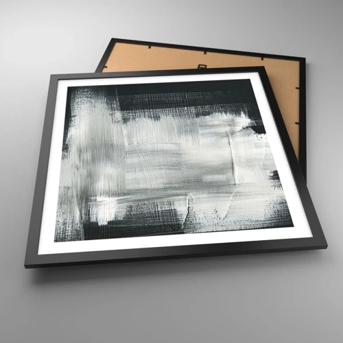 Plakát v černém rámu - Utkané svisle a vodorovně - 50x50 cm