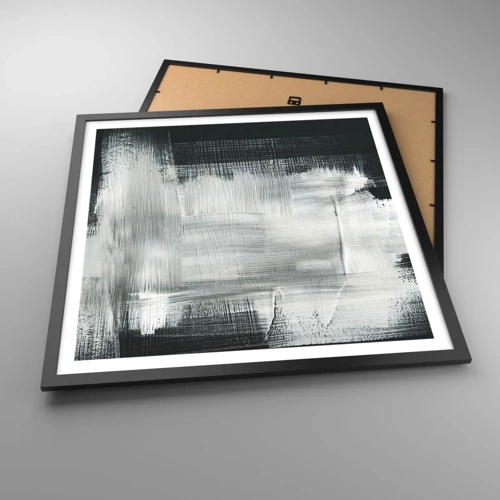 Plakát v černém rámu - Utkané svisle a vodorovně - 60x60 cm
