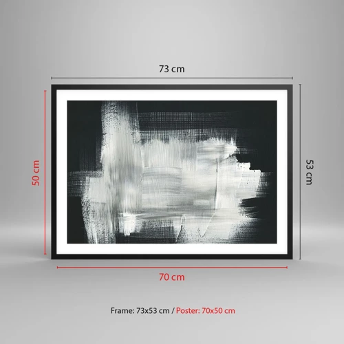 Plakát v černém rámu - Utkané svisle a vodorovně - 70x50 cm