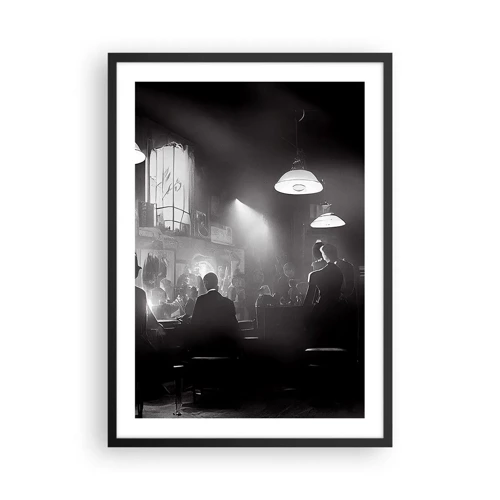 Plakát v černém rámu - V jazzové atmosféře - 50x70 cm